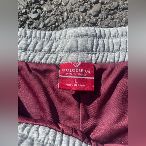 NCAA Virginia Tech VT Hokies Women’s Colosseum Athletic Maroon Grey Shorts L - Picture 3 of 6